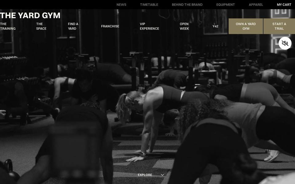 The Yard Gym Newtown website