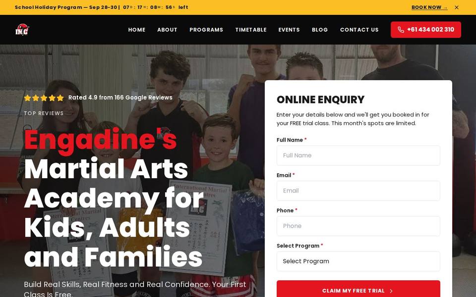 IMC Engadine Martial Arts website