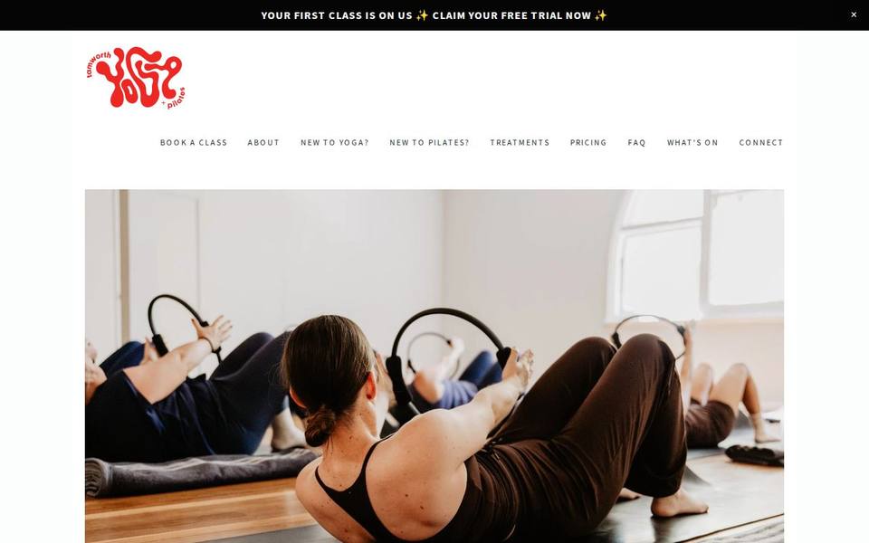Tamworth Yoga website