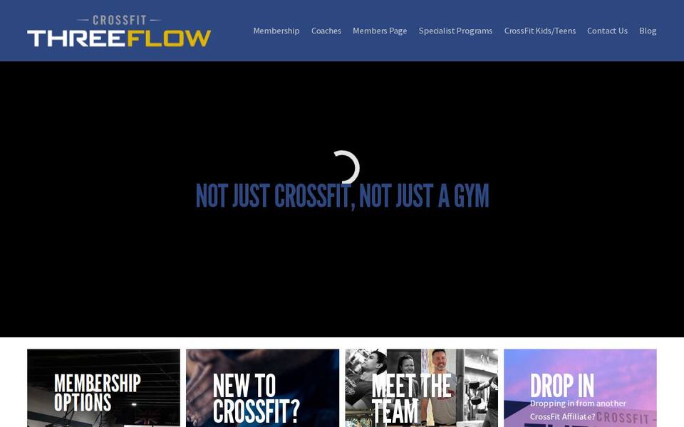 CrossFit Three Flow website