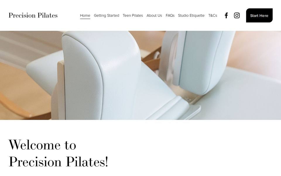 Precision Pilates website