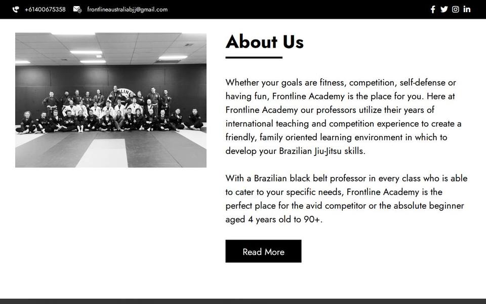 Frontline BJJ website