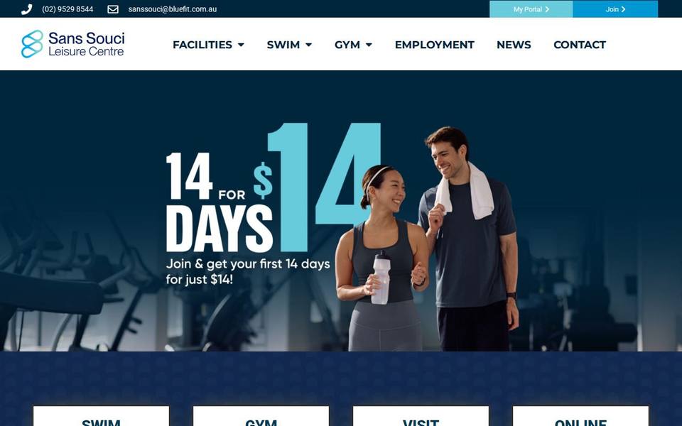 Sans Souci Leisure Centre website
