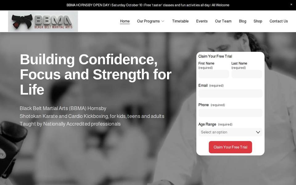 Black Belt Martial Arts website