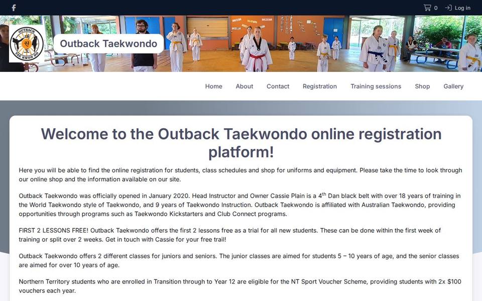 Outback Taekwondo website
