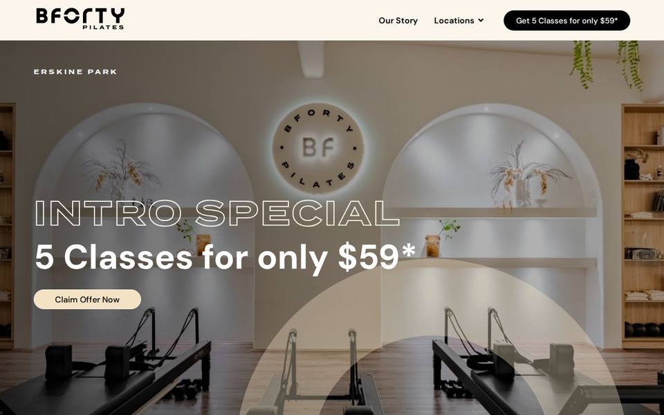 Bforty Pilates Rouse Hill Erskine Park website