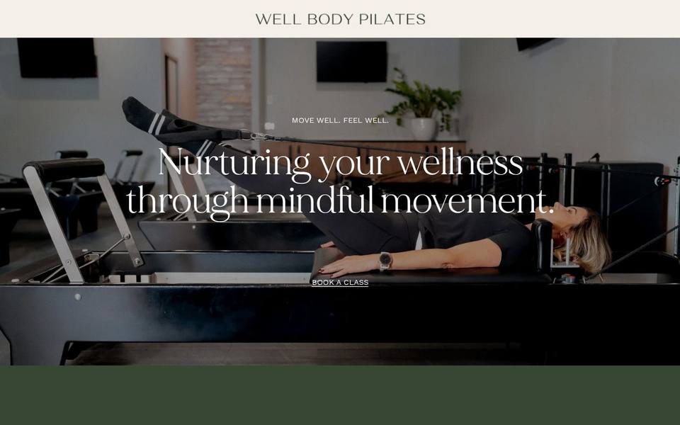 Well Body Pilates website