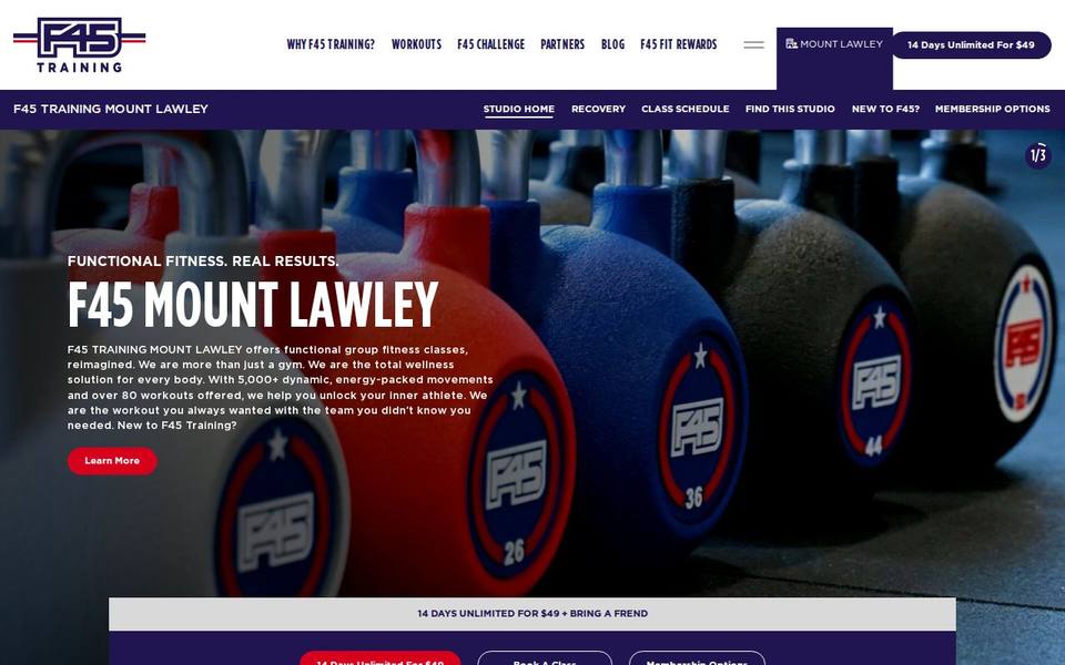 F45 Mount Lawley website