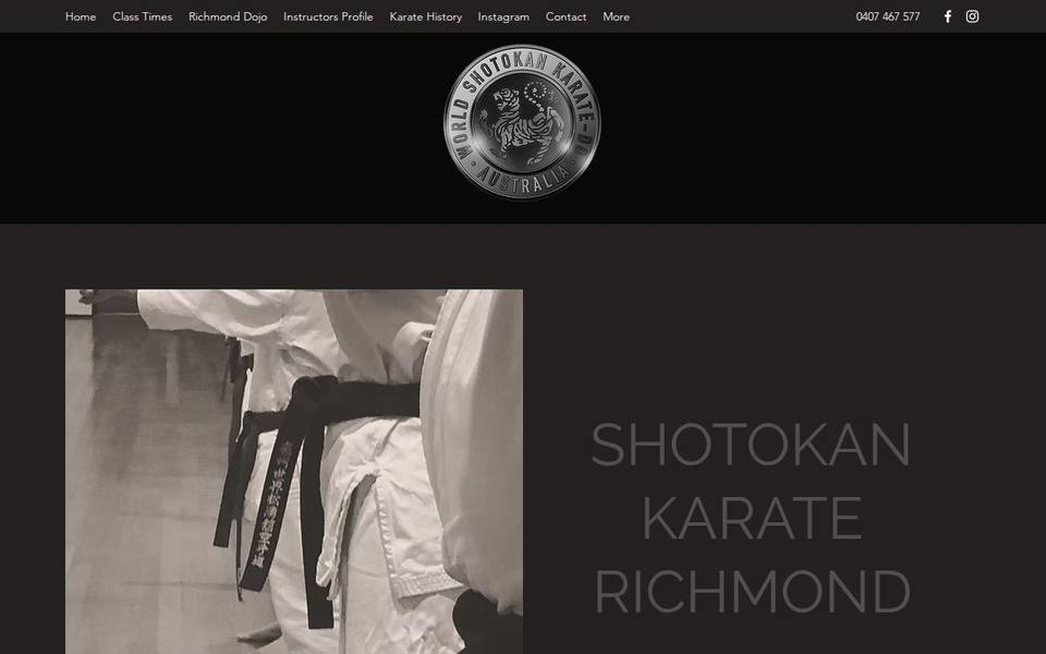World Shotokan Karate Richmond Dojo website
