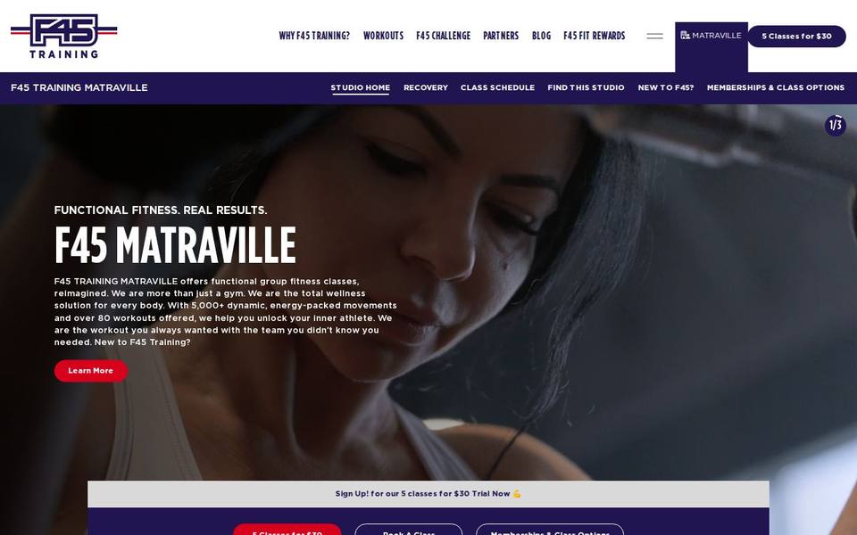 F45 Matraville website