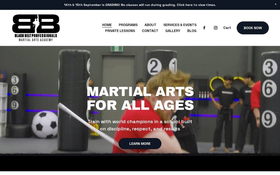 BBP Martial Arts Academy website