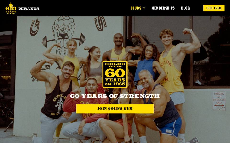 Gold's Gym website