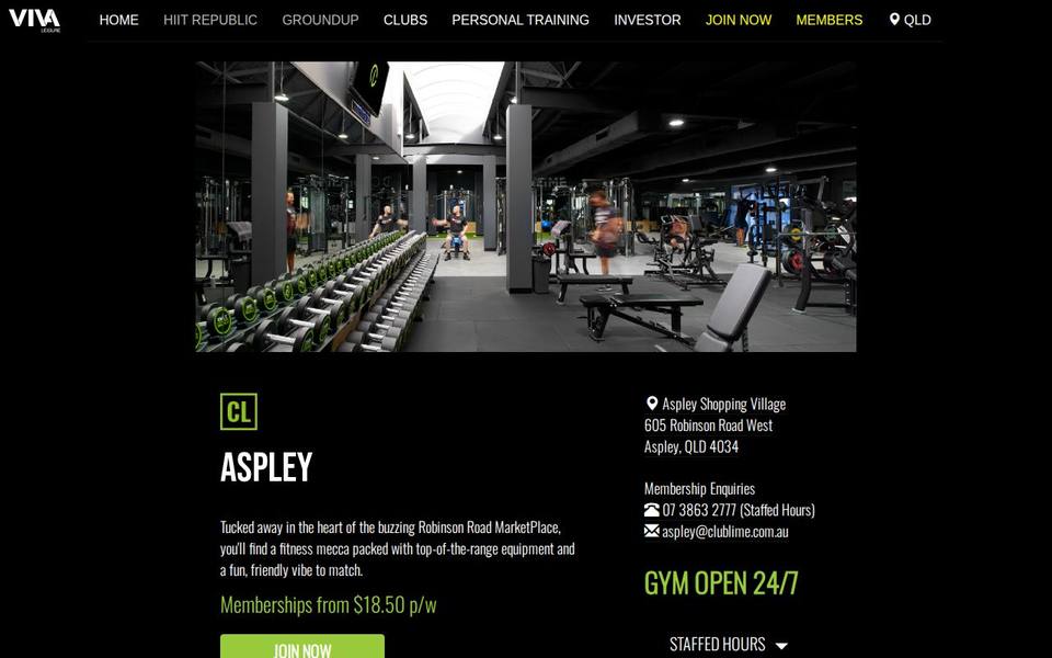Club Lime Aspley website
