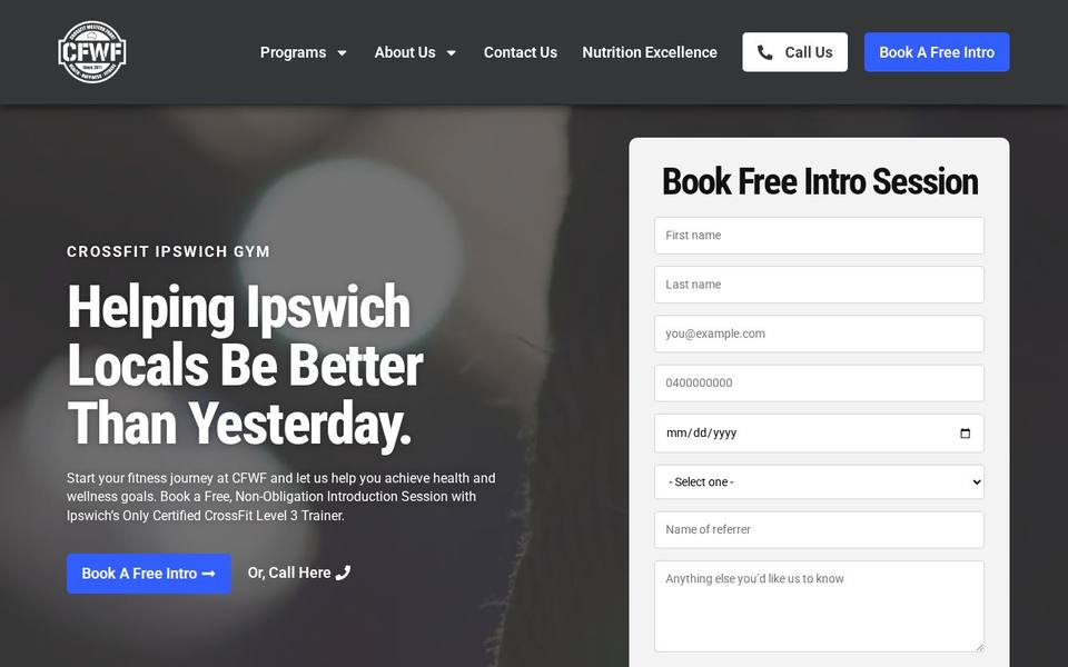 CrossFit Western Front website