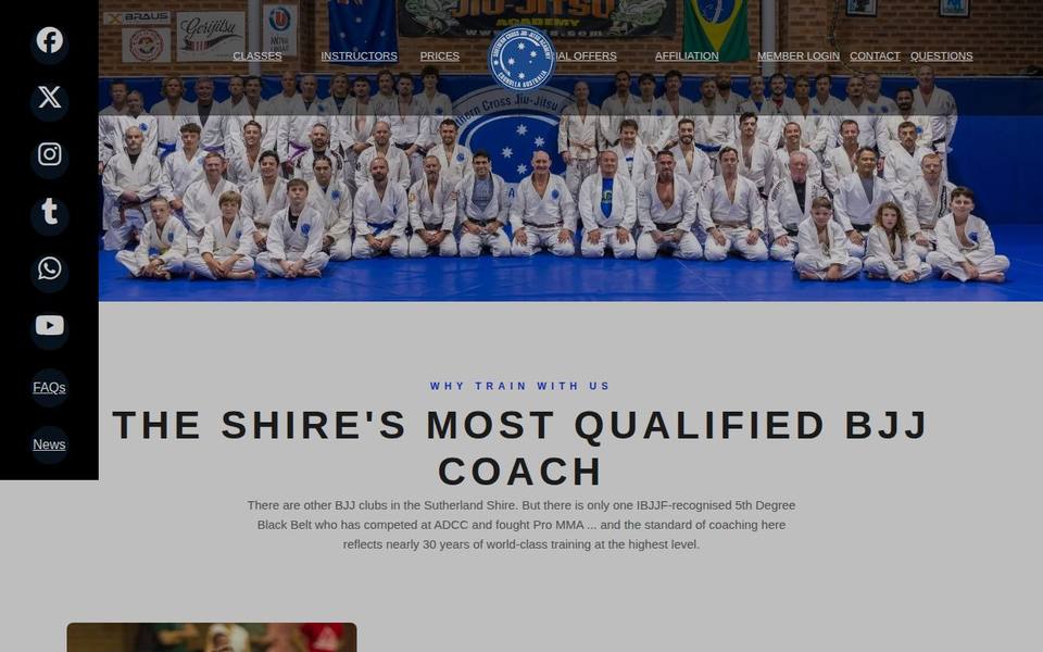 Southern Cross Jiu-Jitsu Academy website