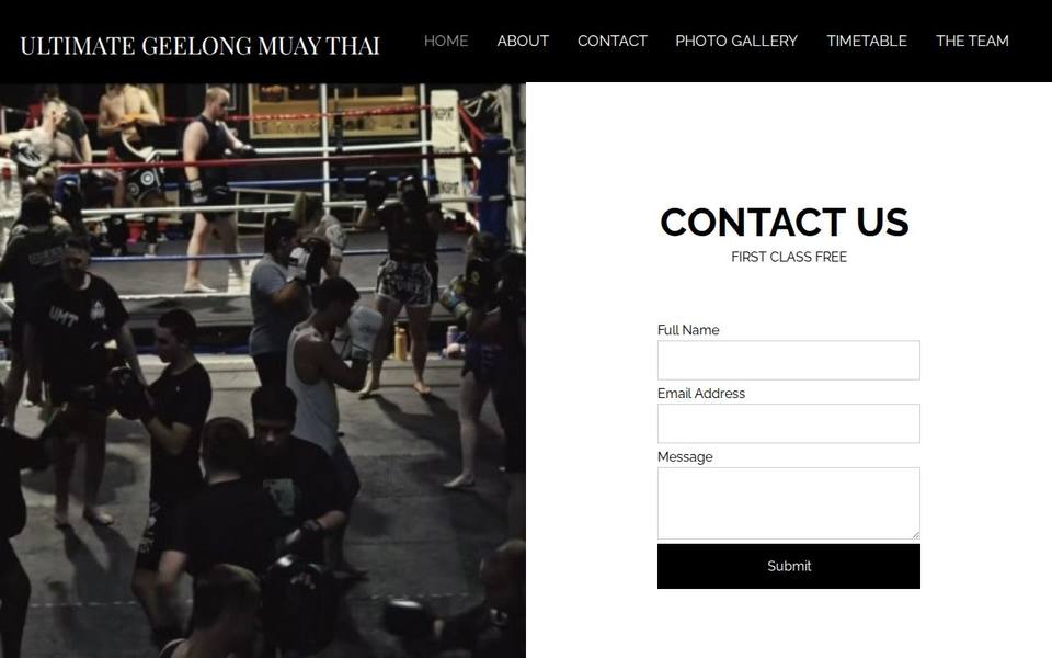 Ultimate Geelong Muay Thai website