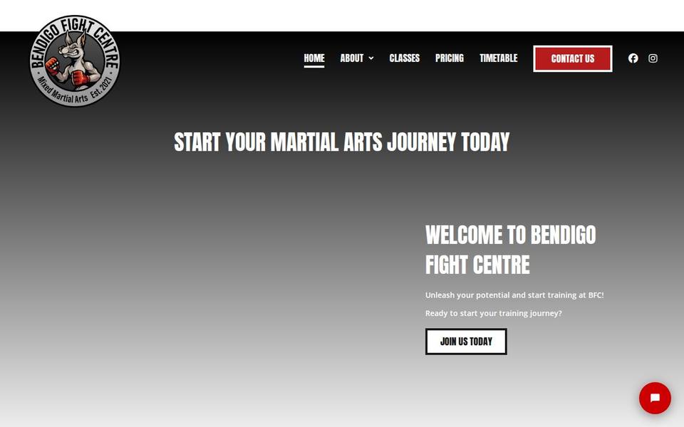 Bendigo Fight Centre website