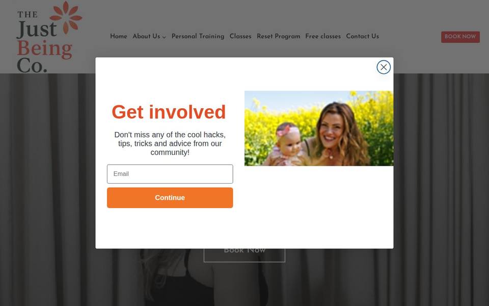 The Just Being Co. website