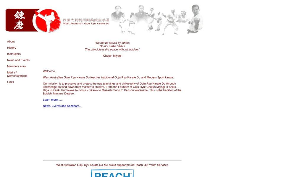 West Australian Goju Ryu Karate Do website