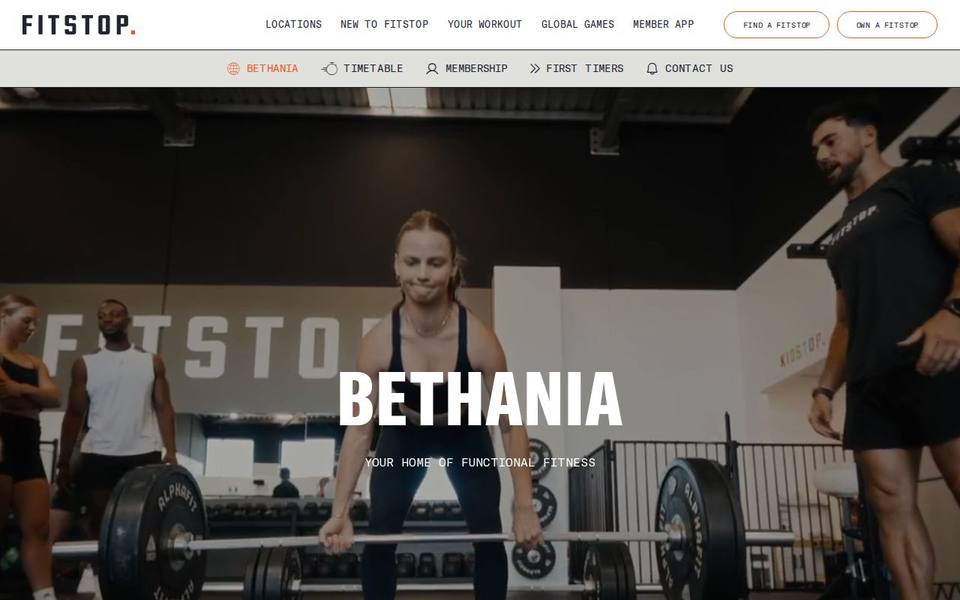 Fitstop Bethania website