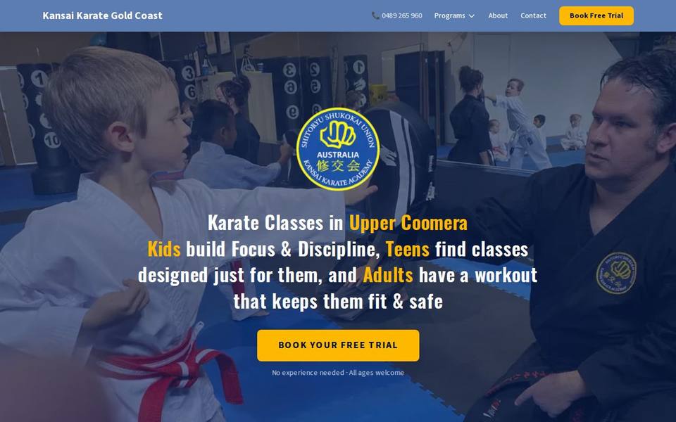 Kansai Karate Gold Coast website