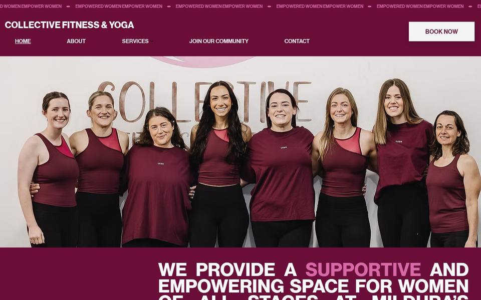 Collective Fitness & Yoga website