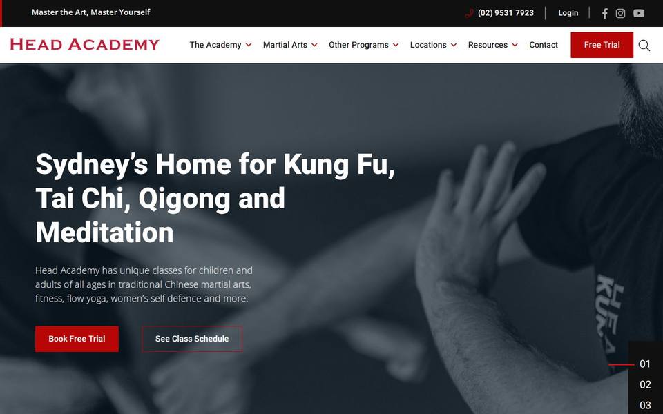 Head Academy Kung Fu website