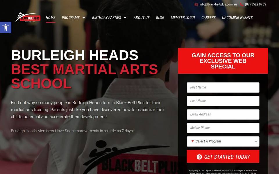 Black Belt Plus Martial Arts Centre website