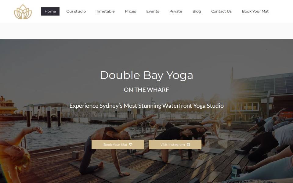 Double Bay Yoga on the Wharf | Sydney Harbour Yoga Club | Group, Private & Corporate Classes website