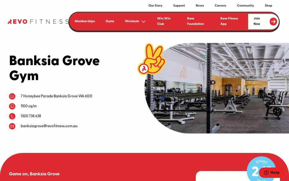 Revo Fitness Banksia Grove website