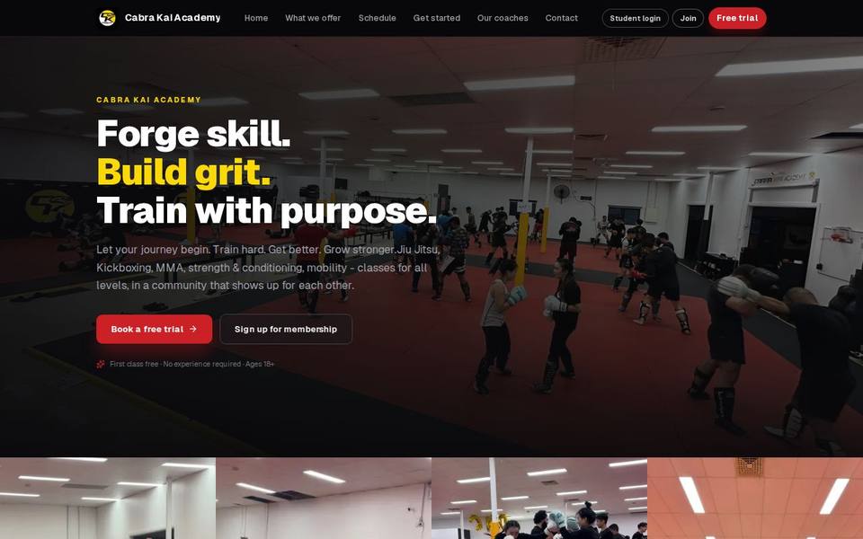 Cabra Kai Academy website