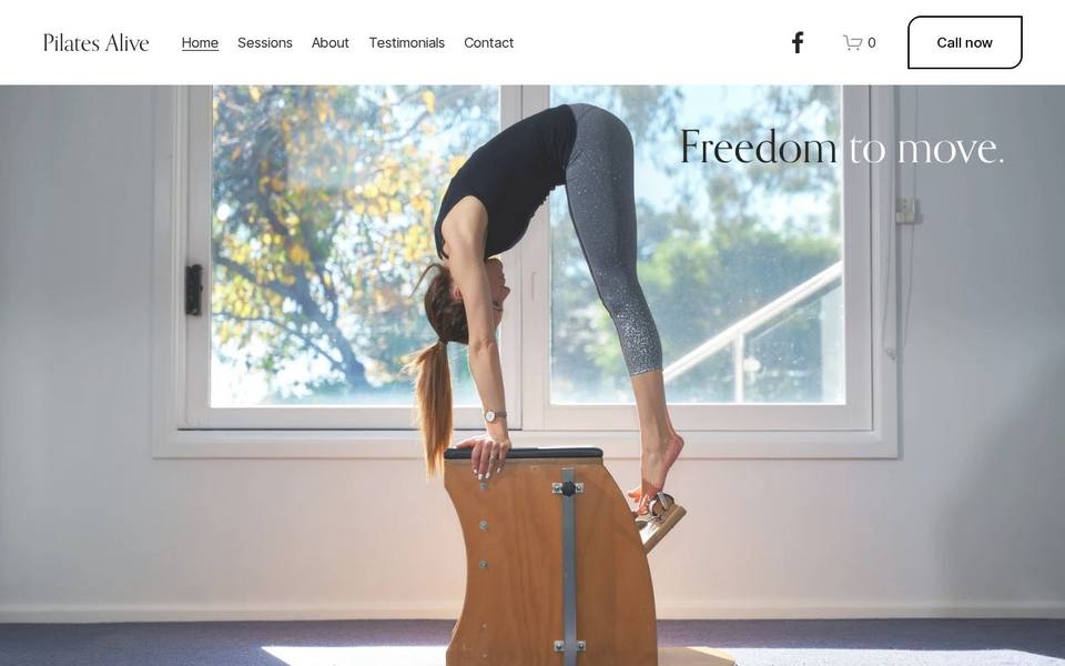 Pilates Alive website