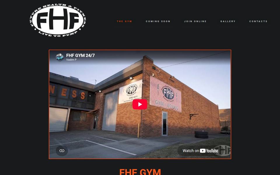 Future Health & Fitness Gym website