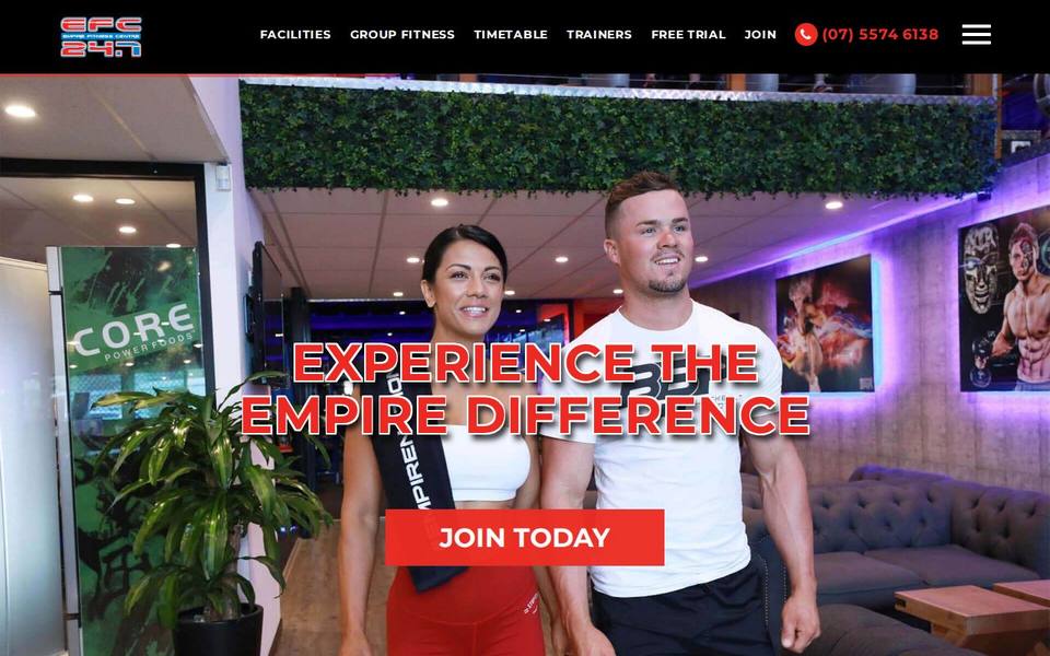 Empire Fitness Centre website
