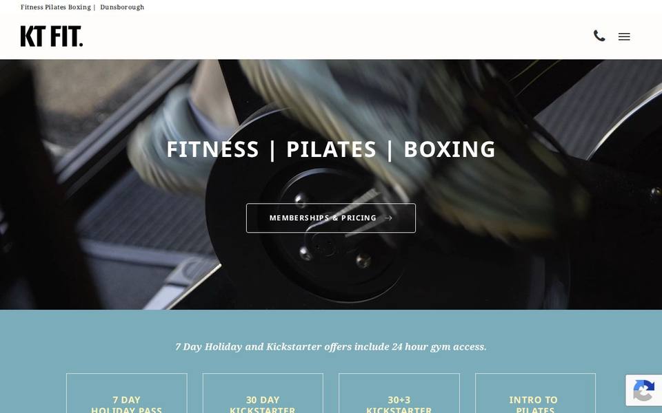 KT Fitness and Pilates website