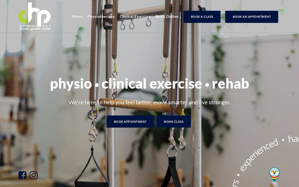 Clifton Hill Pilates & Rehab website