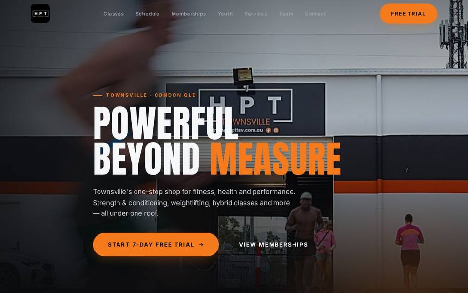 Hybrid Performance Training Townsville website