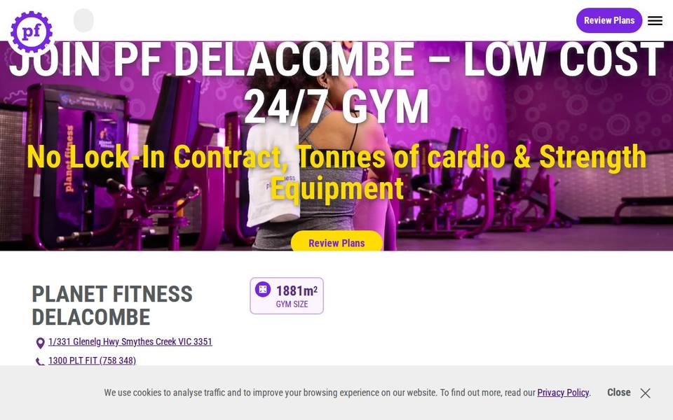 Planet Fitness Delacombe website