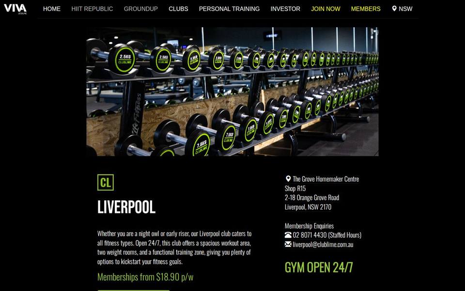Club Lime Liverpool website