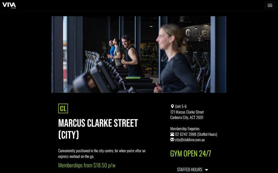 Club Lime Marcus Clarke Street (City) website