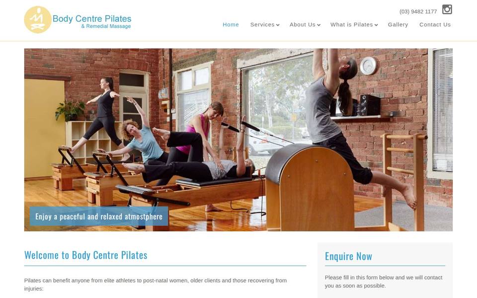 Body Centre Pilates website