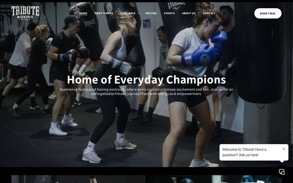Tribute Boxing website
