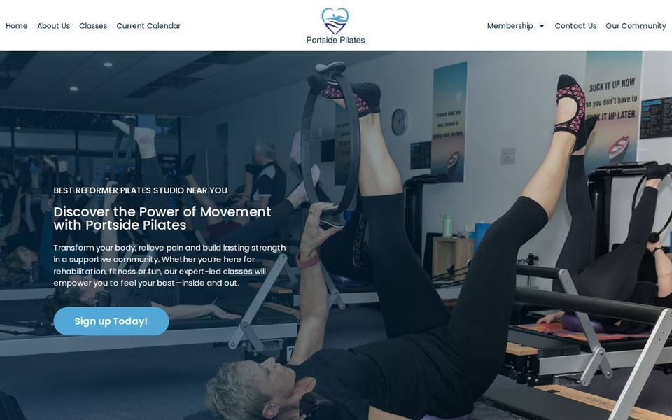 Portside Pilates website