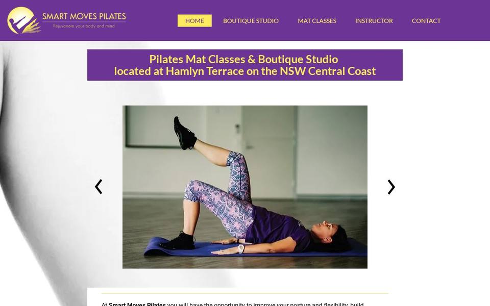 Smart Moves Pilates website