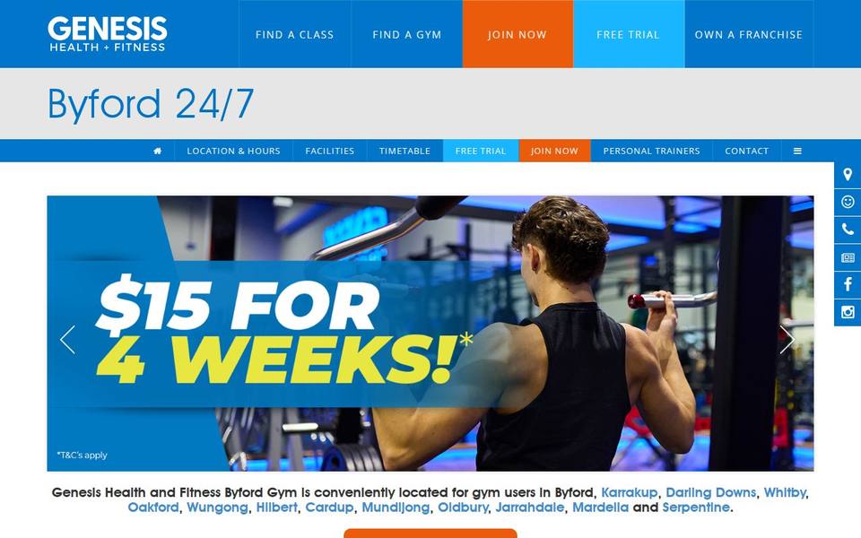 Genesis Health + Fitness Byford - WA website