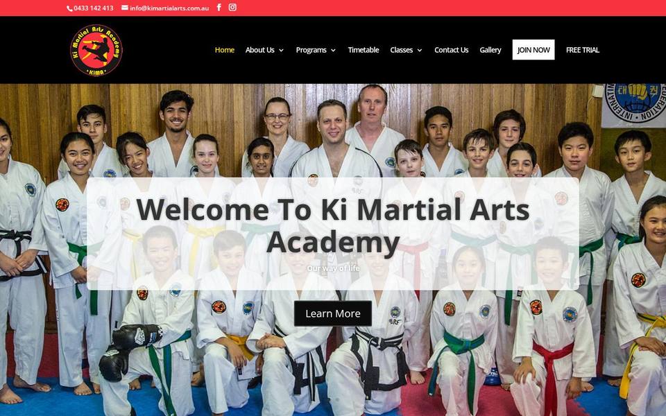 Ki Martial Arts Academy website