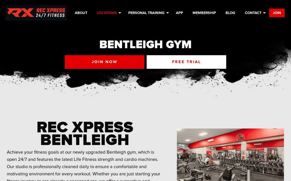 Rec Xpress 24/7 Fitness Bentleigh website