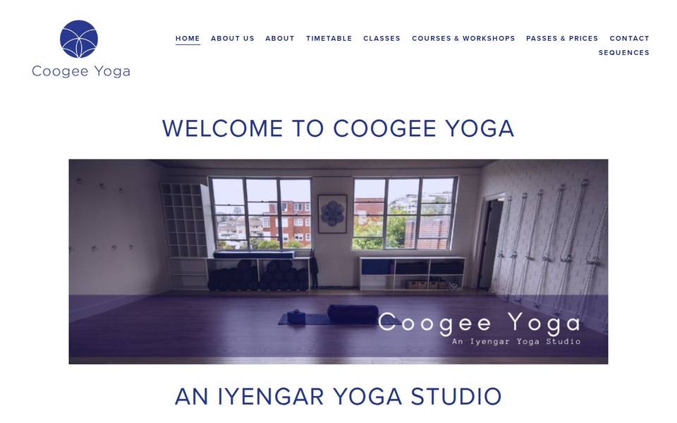 Coogee Yoga website