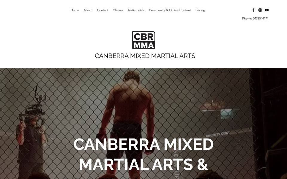 Canberra Mixed Martial Arts website