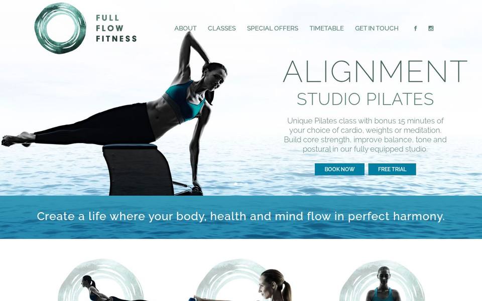 Full Flow Fitness website